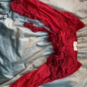 Xsmall crop top tie on the boob area